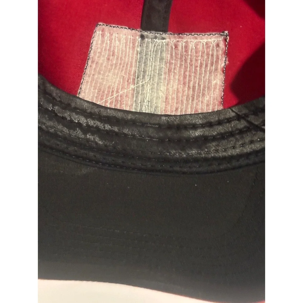 Cabelas Snapback Hat Adjustable Mesh Back Cap‎ Red Baseball Hunting